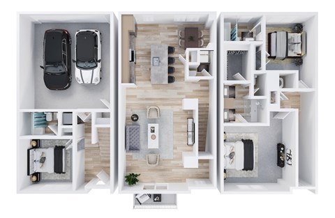 Slate at Fishers District Modern Villas and Townhomes in Fishers, Indiana Shale Floor Plan